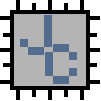 Favicon for my portfolio website, a pixel-art-style CPU with the letters J and C inside